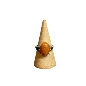 Orange Calcite Crystal Ring | Size 6.5